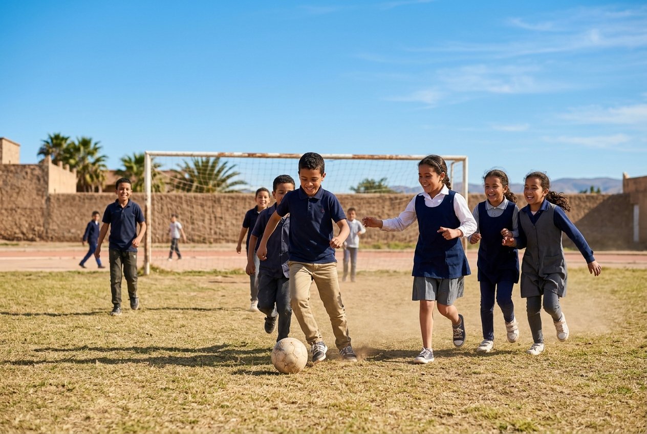 Activité sportive — football à l'école