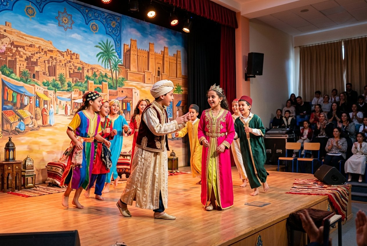 Spectacle de théâtre lors de la fête scolaire