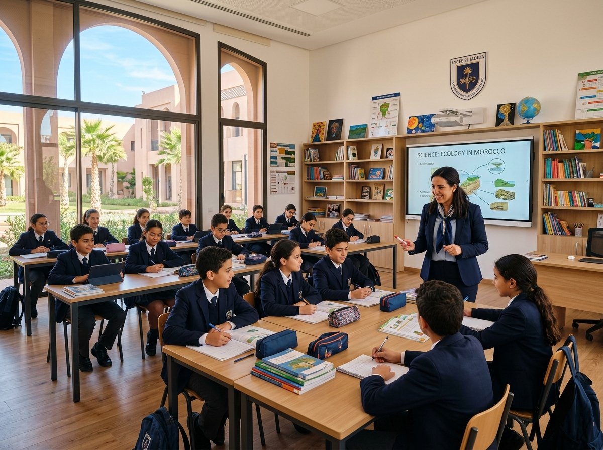 Salle de classe moderne à l'École Al Barraime Privée